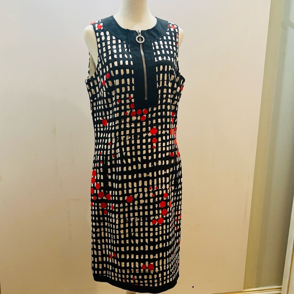 Per Se Black and Red Checkered Midi   sleeveless All Season Dress NWOT Perfect